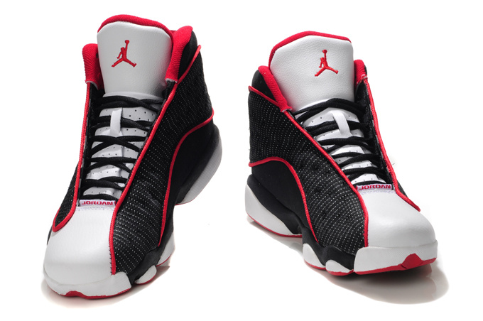 Air Jordan 13 Mens Shoes Black/White/Red Online